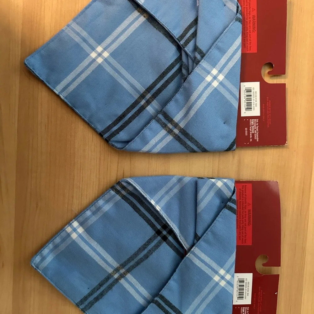 Wondershop Blue Checkered Pet Bandana Set